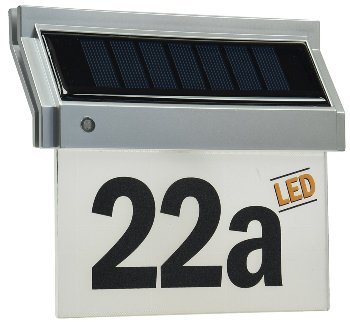 Solar Hausnummernleuchte mit LED