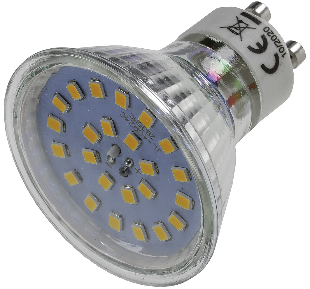 LED Strahler GU10 H55 SMD 120°, 3000k, 444lm, 230V/4W, warmweiß - »
