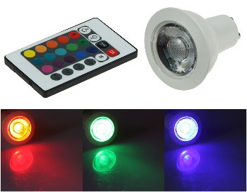 LED Strahler GU10 RGB mit Fernbedienung