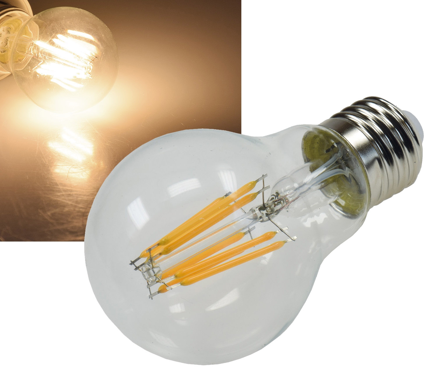 5 Stück LED Kerzenlampen E14 Filament K4 360lm warmweiß Leuchtmittel Glühbirne 